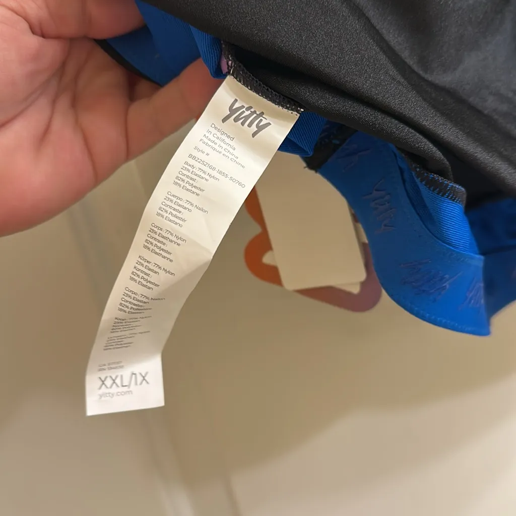 YITTY Fabletics Headliner Shaping Midi Bralette NEW Black XXL - Image 11