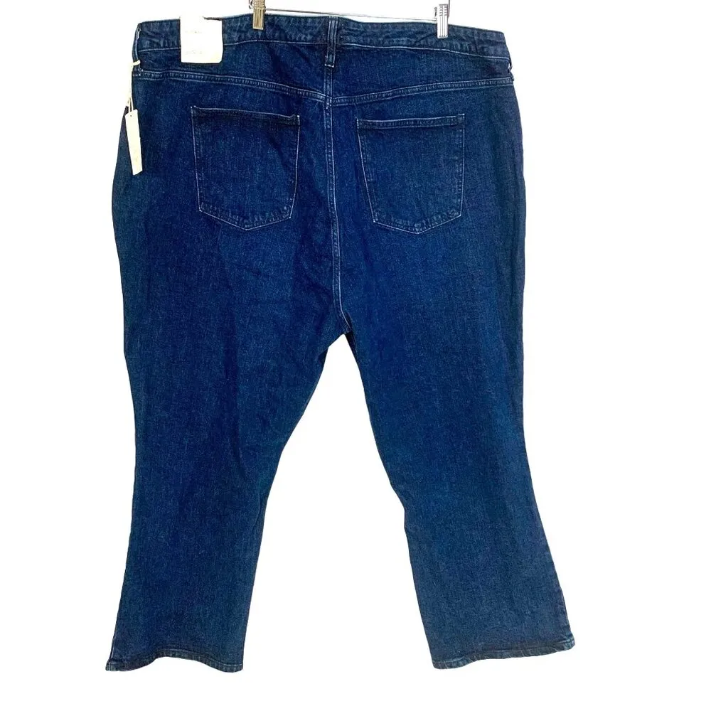 A New Day New High Rise Slim Fit Stretch Bootcut Jeans Plus Size 24W Dark Wash - Image 4