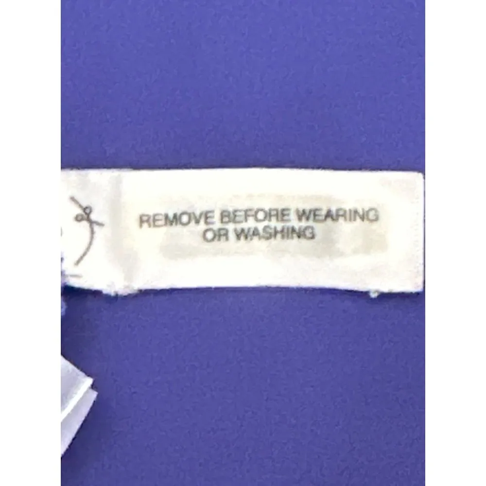 Ann Taylor EST. 1954 Purple Cotton Polyester Spandex Collared Neckline Button Up Size 18 - Image 11