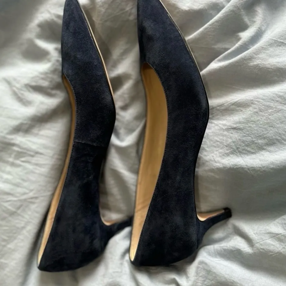 Sam Edelman Navy Blue Suede Heels Women’s Size 7.5 - Image 3