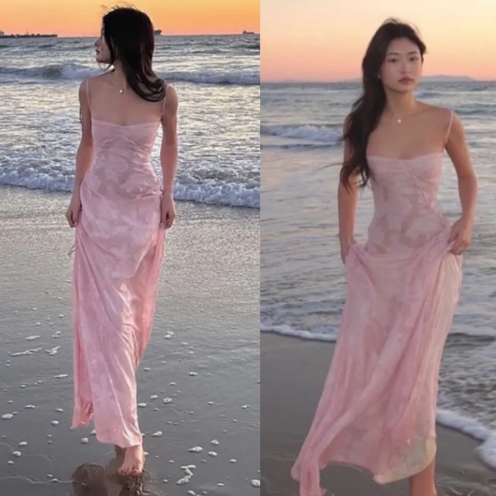 House‎ of Cb 'Seren' Soft Pink Floral Lace Back Maxi Dress NWOT size S - Image 10