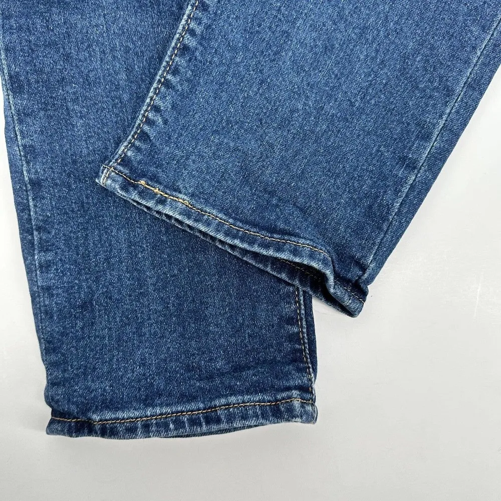 Levi’s Wedgie Straight Jeans Denim Button Fly Stretch Dark Wash Size 29 - Image 4