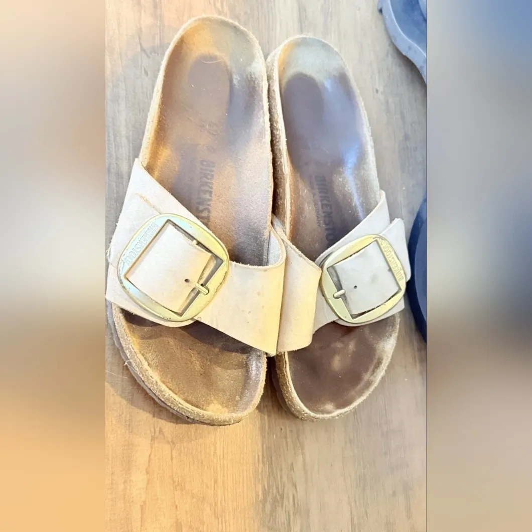 BIRKENSTOCK MADRID BIG BUCKLE SLIDE SANDAL SANDCASTLE SIZE 40 L9M7 - Image 3