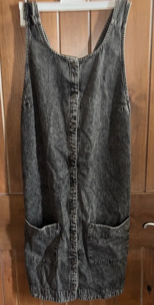 FP Movement by Free People Charcoal Denim Dress Black Size L - Image 1