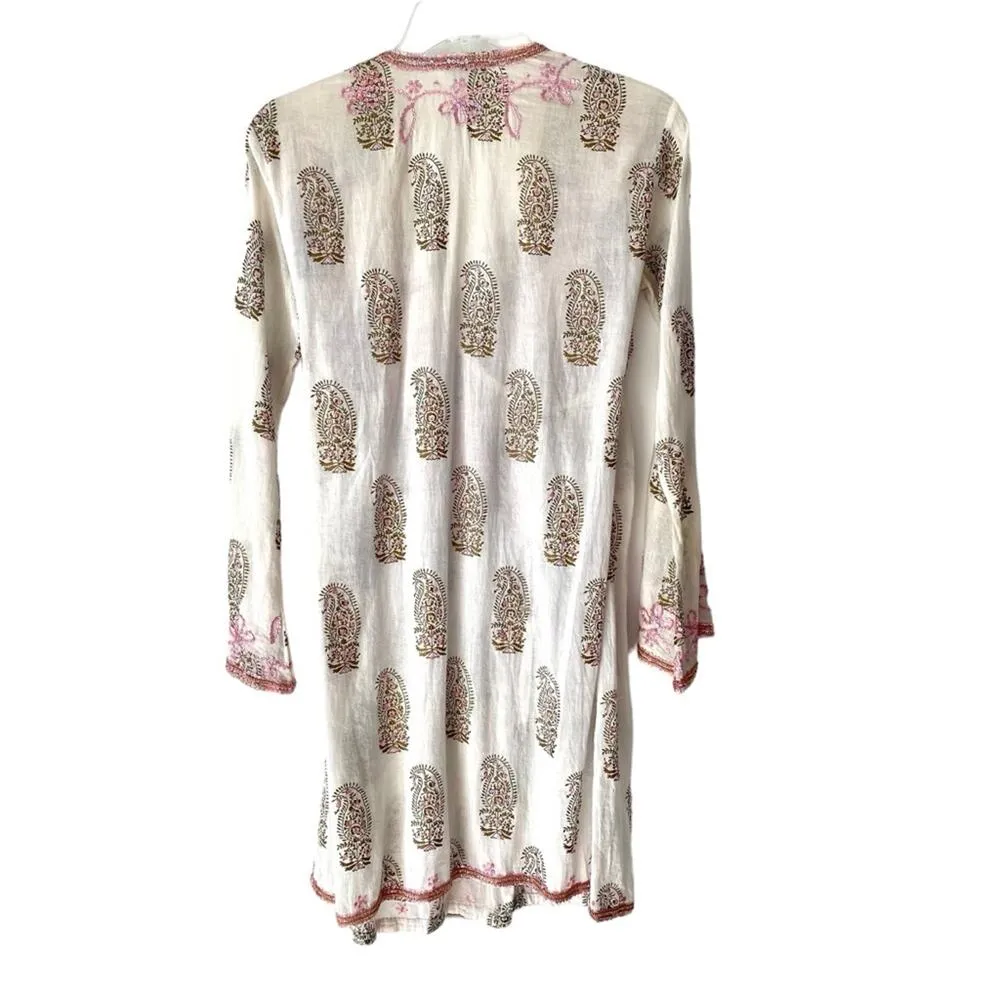 Juliet Dunn London Sequin White Pink Gold Swimsuit Beach Coverup Wrap Dress 1 - Image 5