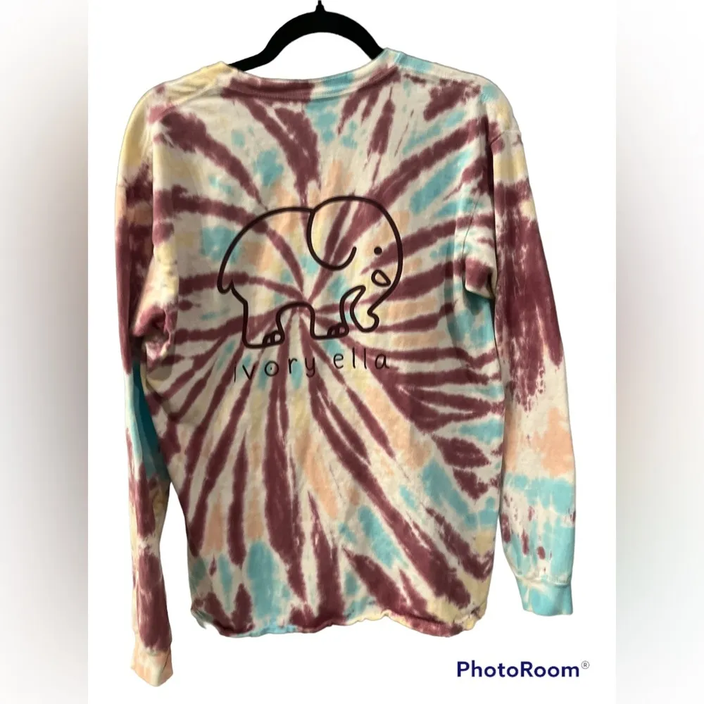 Ivory Ella Tie Dye Long Sleeve Tee Medium - Image 2