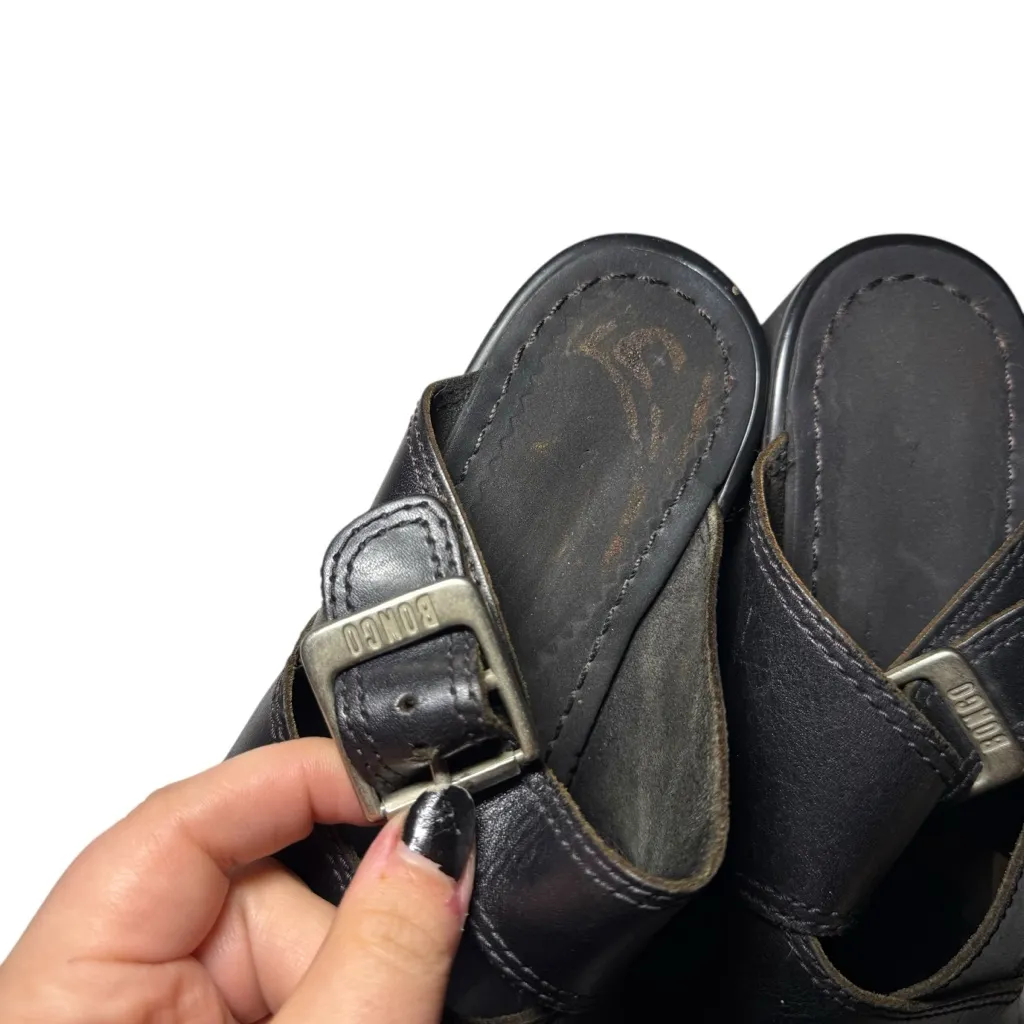 Y2K Platform Chunky Gothic Whimsygoth Buckle Leather Steap Heel sandals Bongo - Image 3