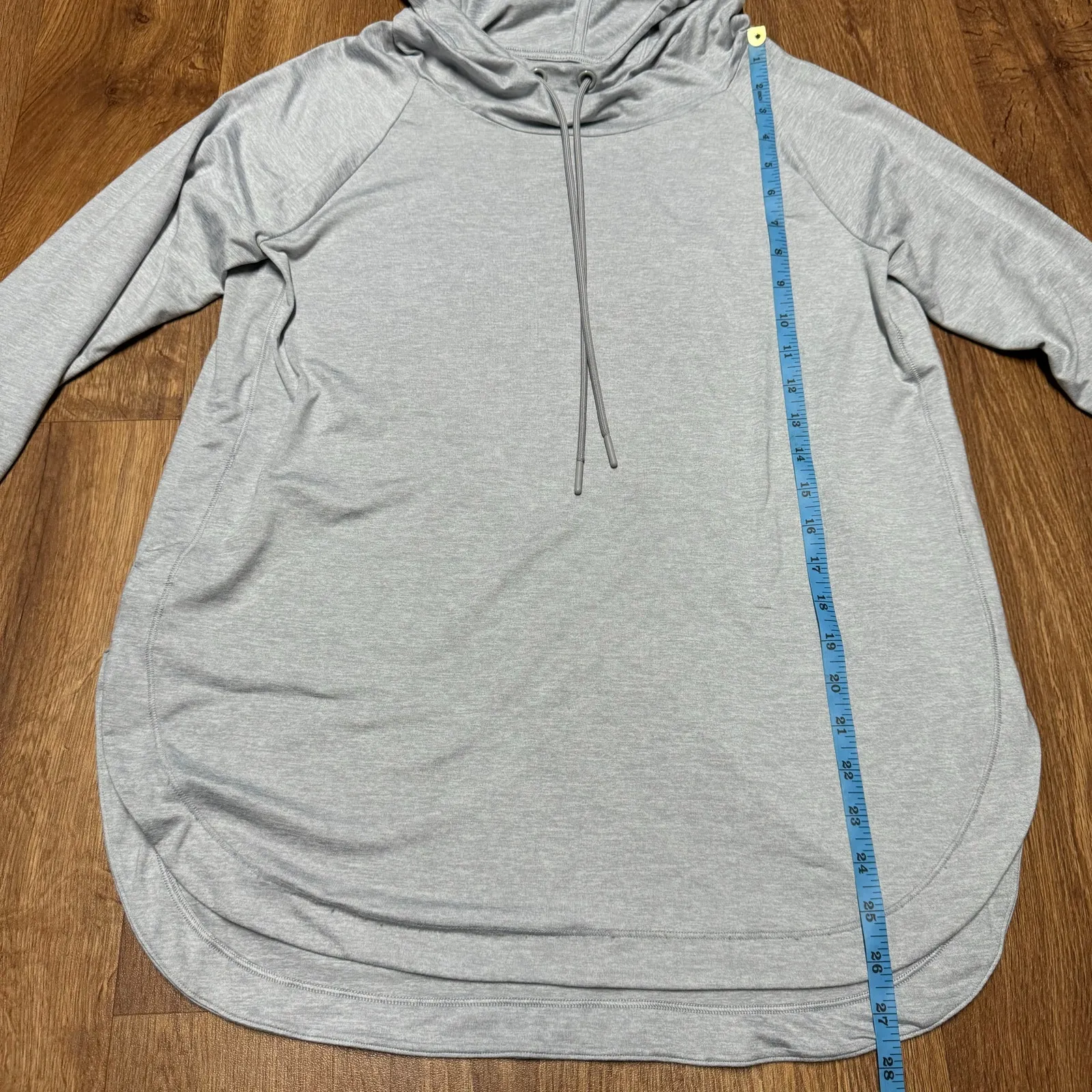 Athleta Uptempo Womens Hoodie Sweatshirt Size Medium Light Weight Heather Gray - Image 11
