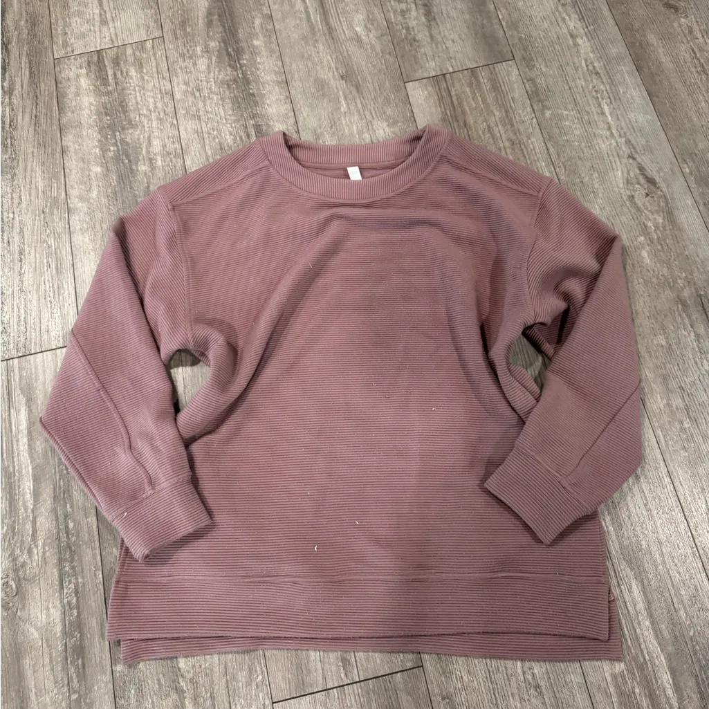 Zella Mauve Ribbed Sweatshirt and Leggings Set - Image 7