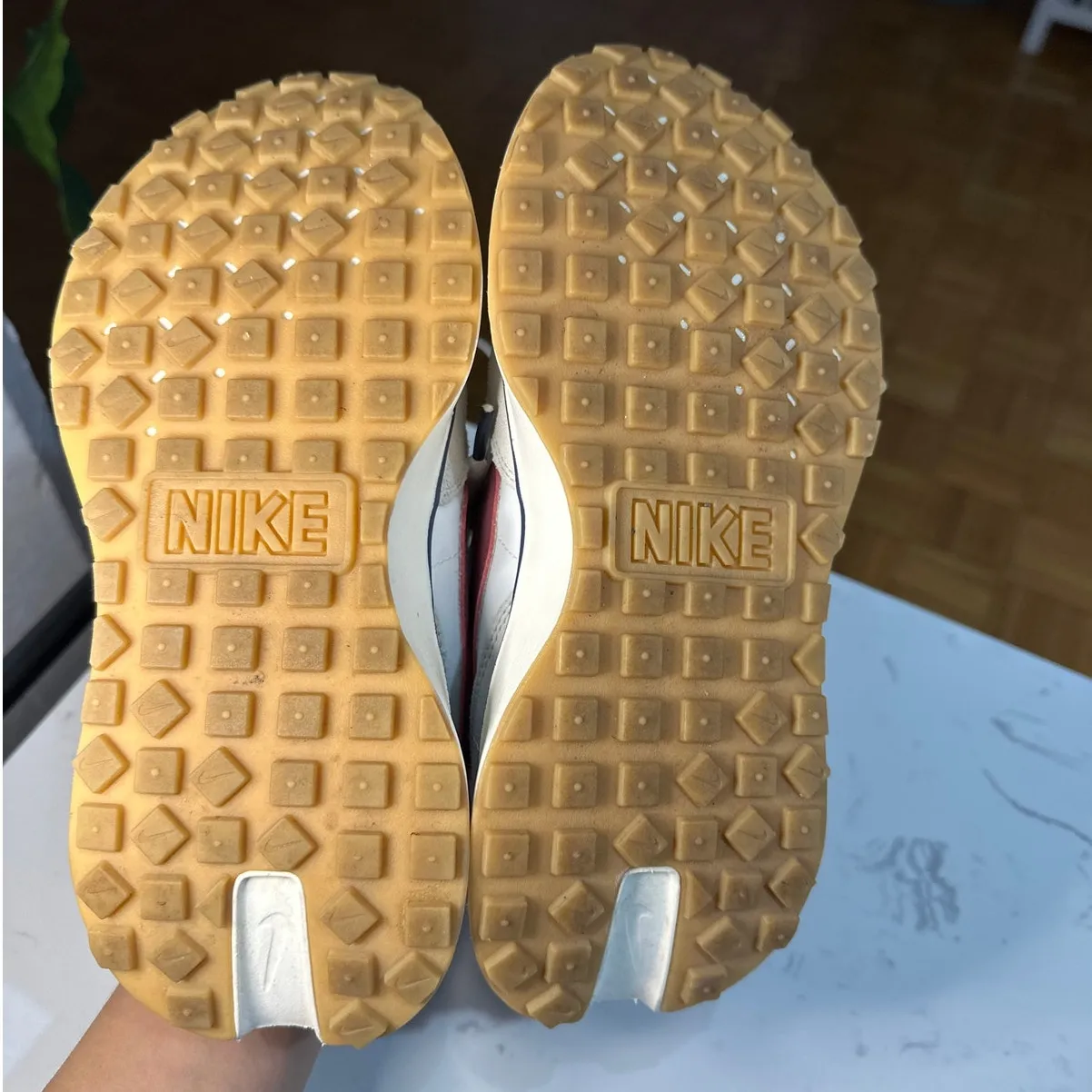 Nike Women's Phoenix Waffle 'Light Bone Team Red' Sneaker, Size 5.5, EUC - Image 8