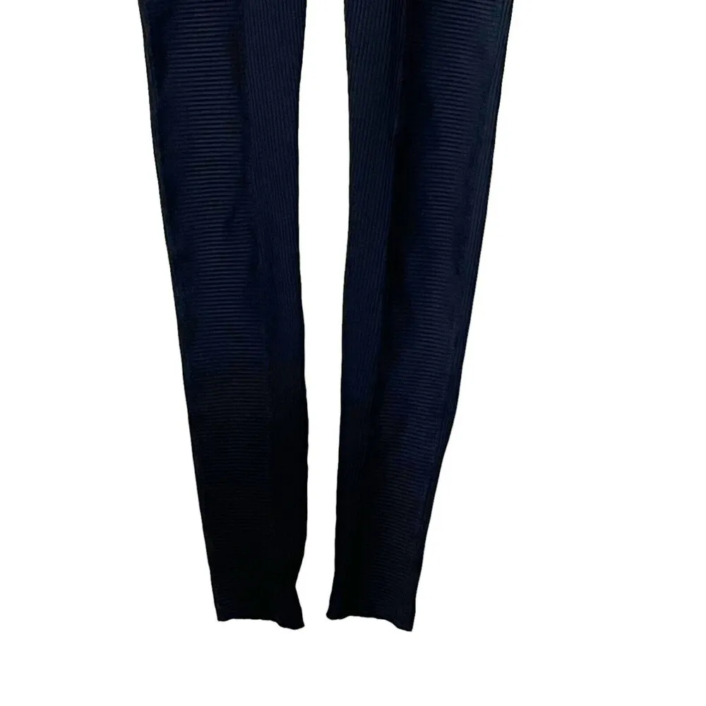 Years Of Ours Ribbed Leggings Women’s Size Small Black High Waist Knit Stretch - Image 5