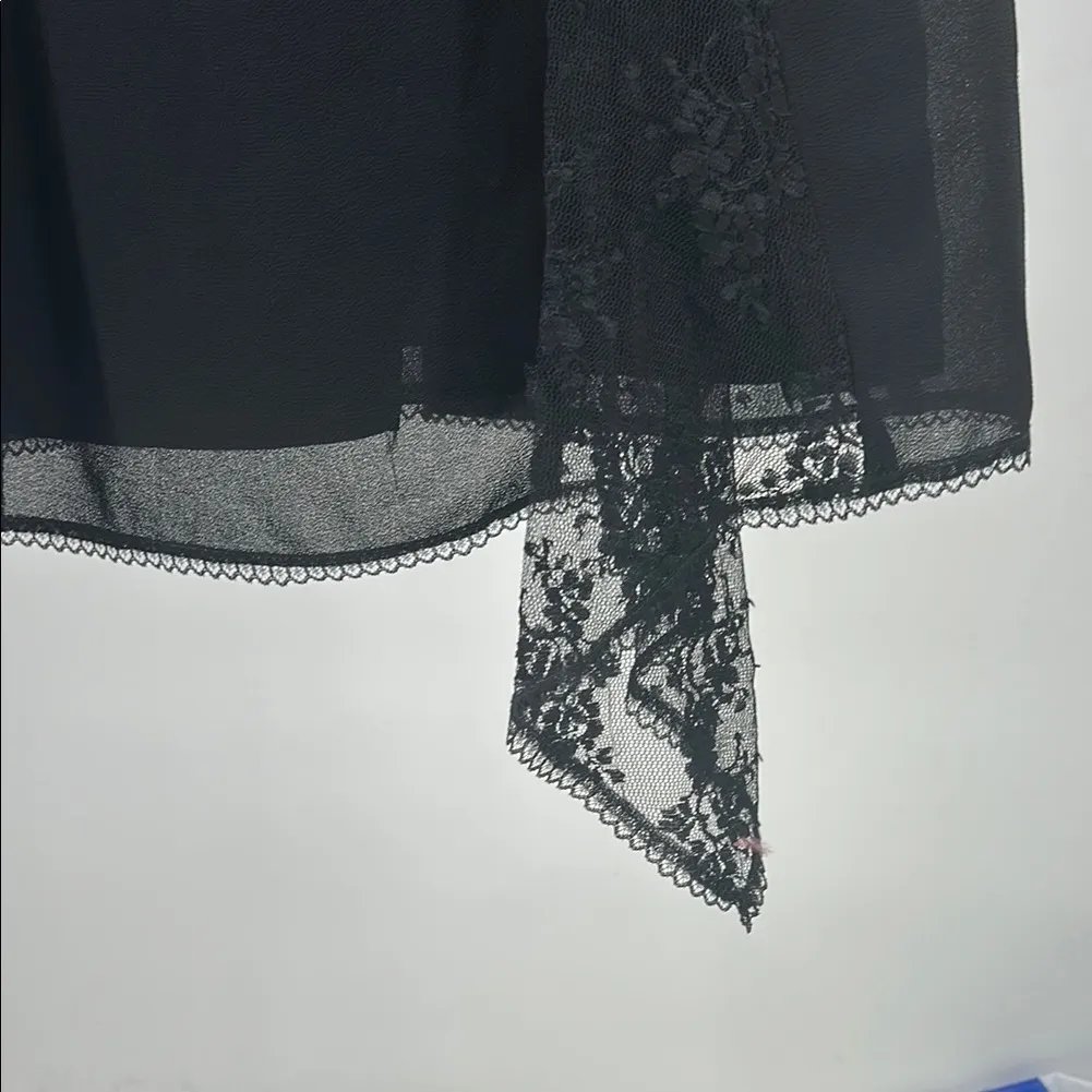 Scott McClintock Black Midi Dress lace flutter sleeve fit and flare whimsygoth Size 10 - Image 6