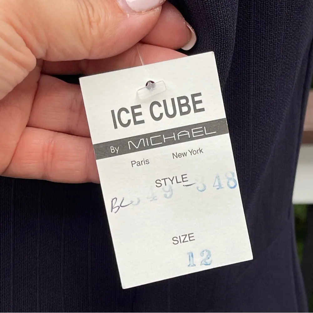 ICE Cube by Michael Paris New York business striped dress office Sz 12 - Image 7