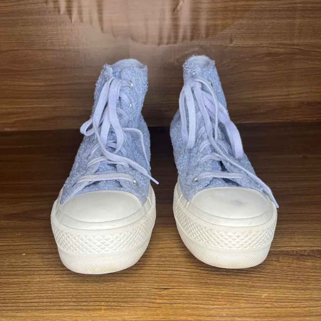 Converse Chuck Taylor All Star Platform High Cozy Sherpa Ghost baby blue - Image 3