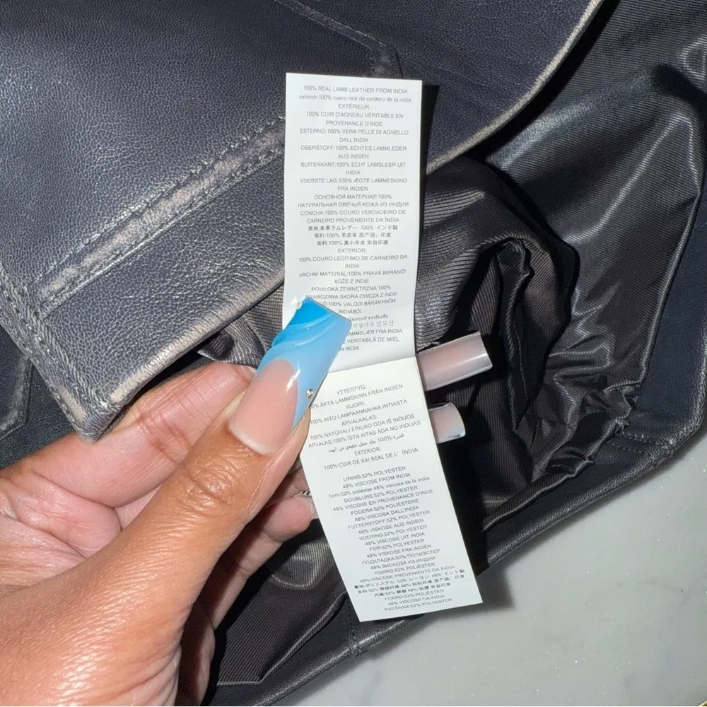 MICHAEL Michael Kors Burnished Charcoal Leather Utility Mini Skirt Gray Size 00 - Image 15