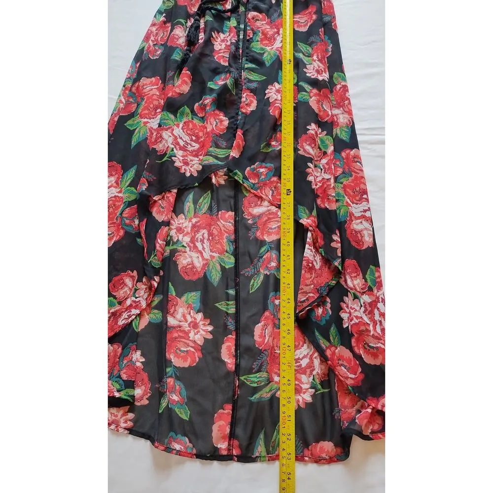 Eyeshadow Floral Print Short Sleeve Beach cover Dress Size L - Image 13