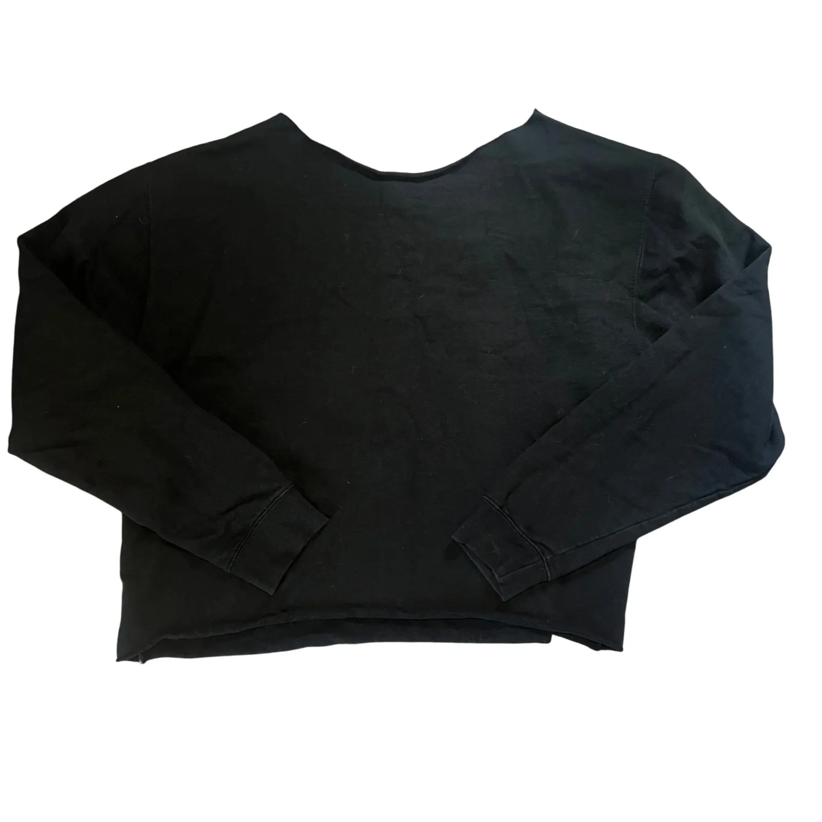 OBEY Floral Graphic Oversized Cropped‎ Black Cartoon Sweater Womens Large Skate - Image 5