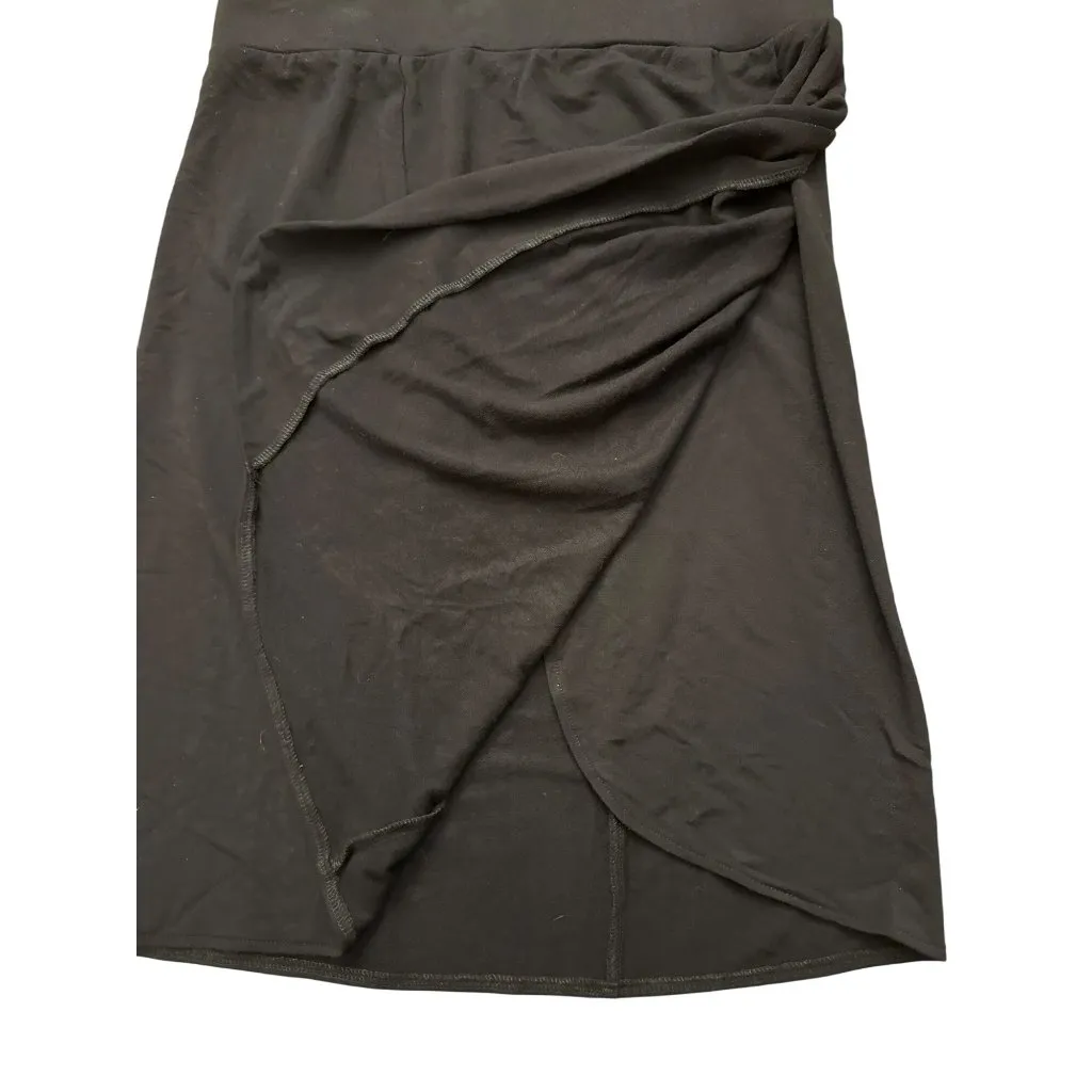 Cabi Delicious Black Tulip Hem Faux Wrap Skirt size Small 395 Jersey Knit Pencil - Image 5