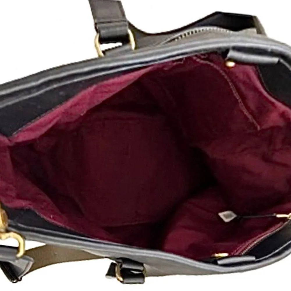 MARC JACOBS Luna Black Leather Top Handle Crossbody Tote Gold Hardware LIKE NEW - Image 7