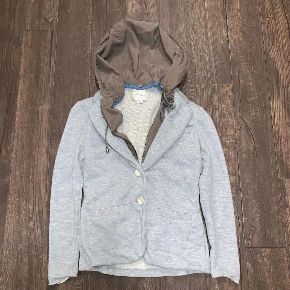 Elevenses Anthropologie Dickie XS hooded jersey jacket - Image 3