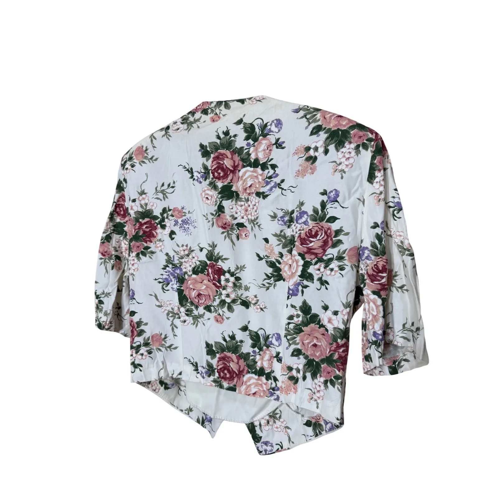 Vintage L.A. Girl Floral Print Blazer & Short Set Women's Size 9/10 White - Image 12