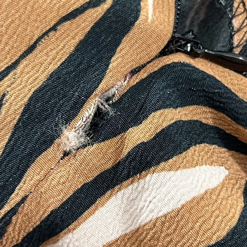 Revolve x Sun Becomes Her Bustier Wrap Dress | Cafe Zebra Print | Small *flaw - Image 9