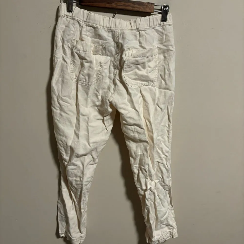 J. Crew Linen Cotton Pant in Sunwashed Sand- Size 4 - Image 7