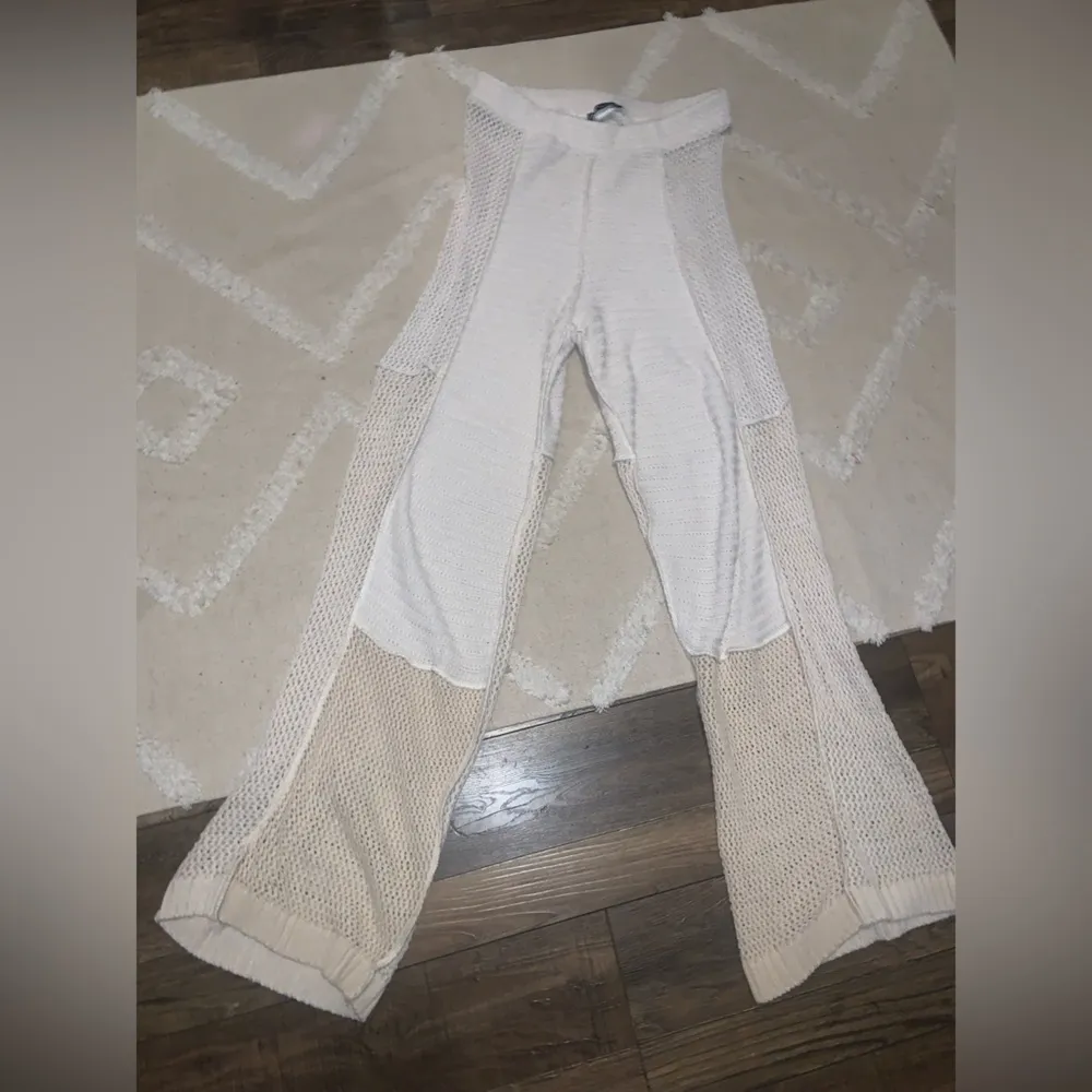 Zara crochet tank & pant set L boho coastal spring casual knit comfy beach - Image 10