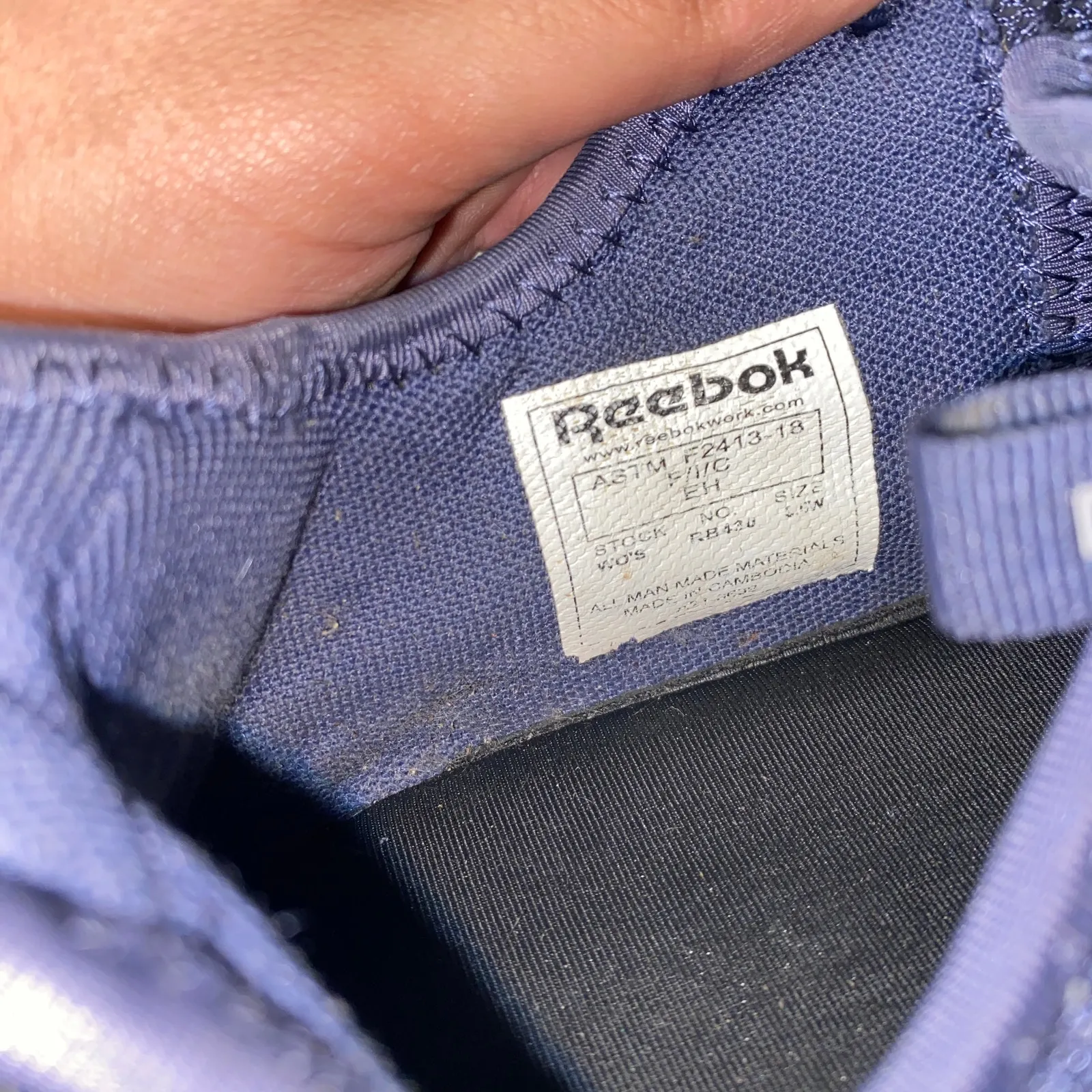 Reebok Navy Blue Flexagon 3.0 Composite Toe Slip Resistant Work Shoes Size 8.5W - Image 9