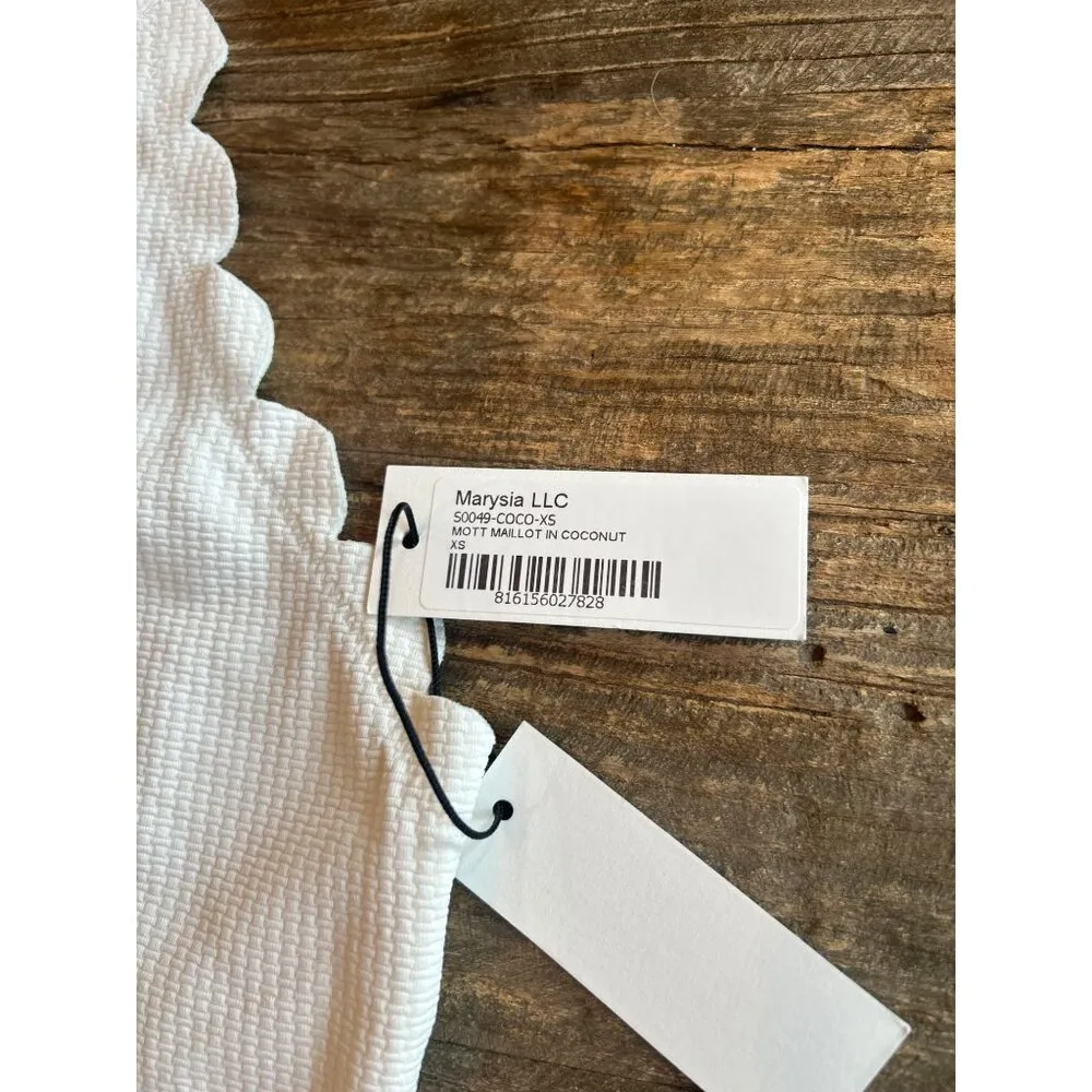 Marysia Mott Maillot Scalloped One Piece Bathing Suit Coconut White Womens Size Size XS - Image 13