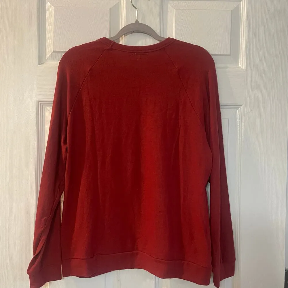 NWT Michael Lauren James Sweatshirt in Burgundy . - size M - Image 2