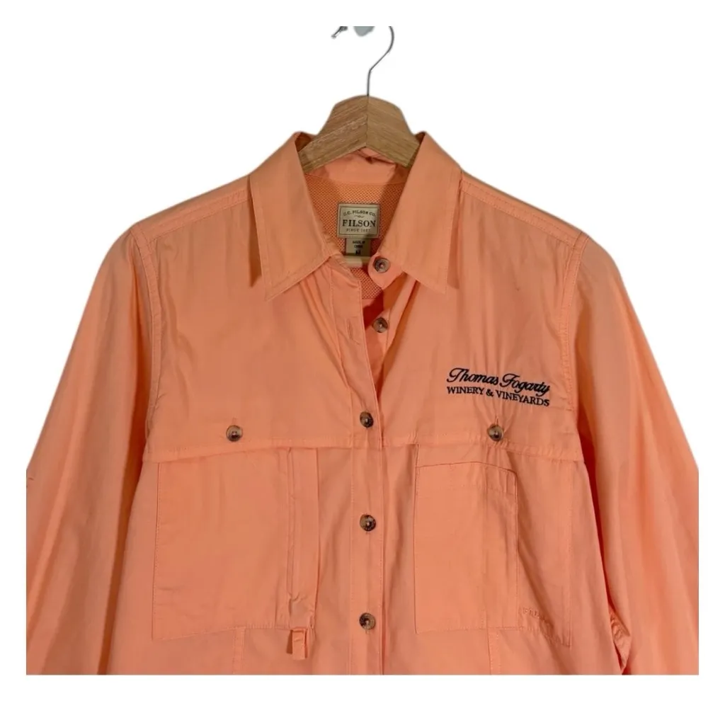 CC Filson Long Sleeve Button Up Shirt Size Medium Pink - Image 3