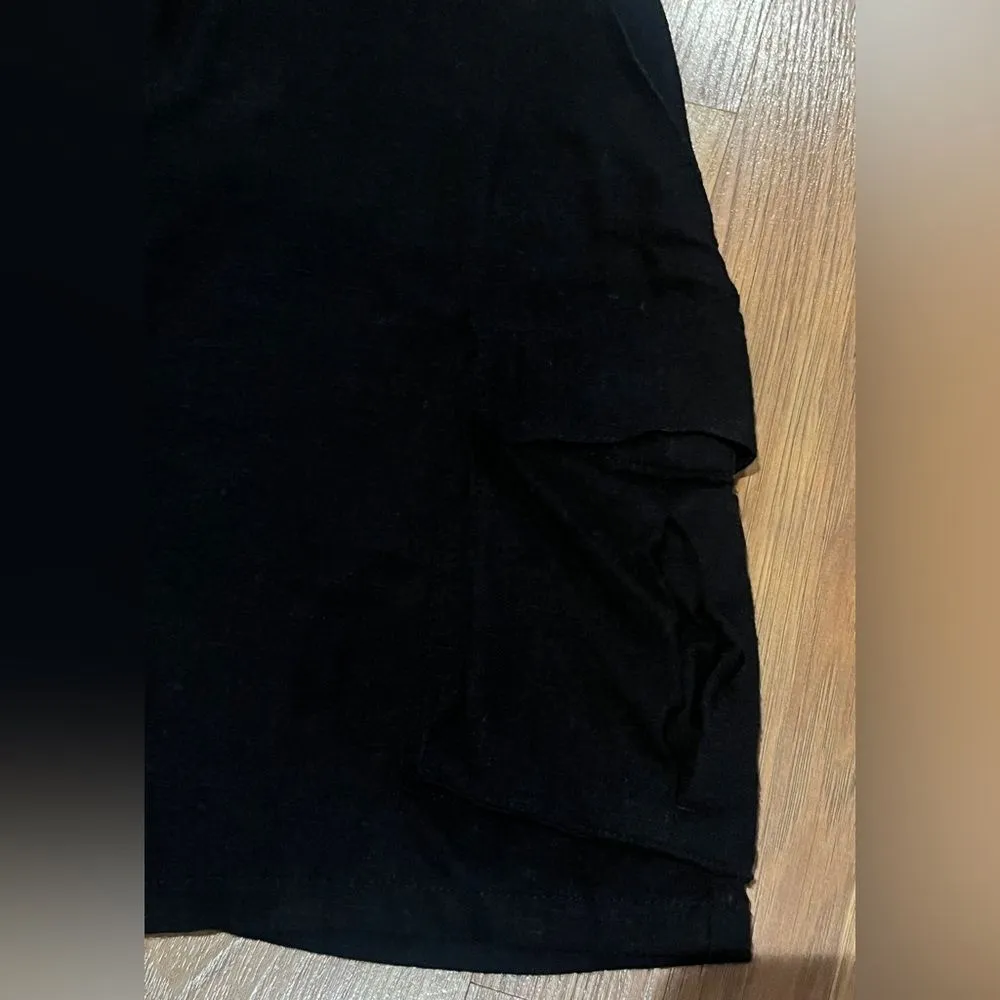 7 For All Mankind Linen Blend Short Black Size Medium - Image 7