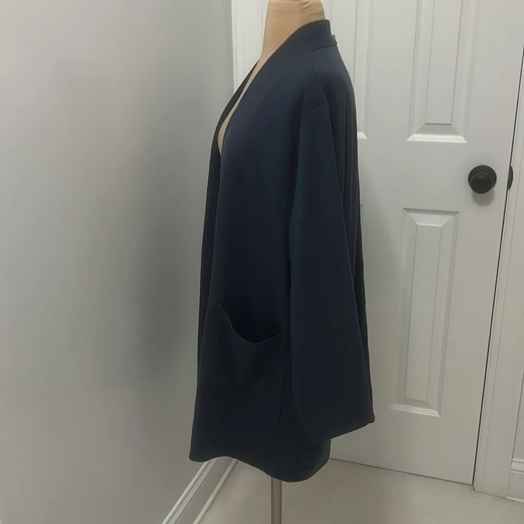 Eileen Fisher Flex Ponte High Collar Jacket in Ocean - Image 8