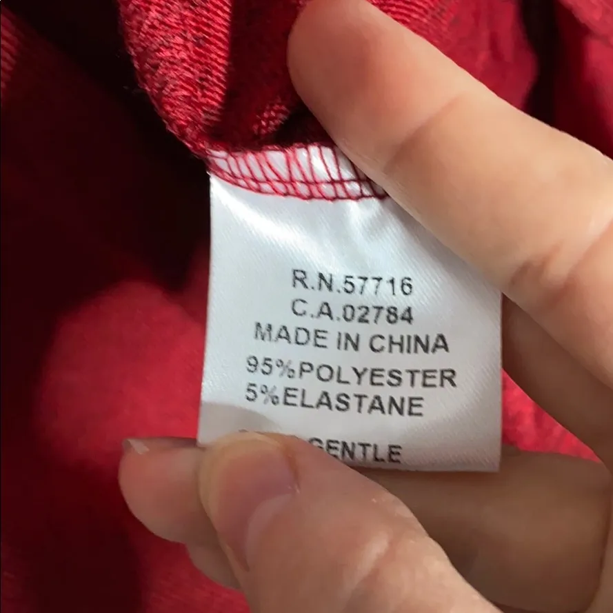 Papillon red gathered accent plunge sweater sz S - Image 13