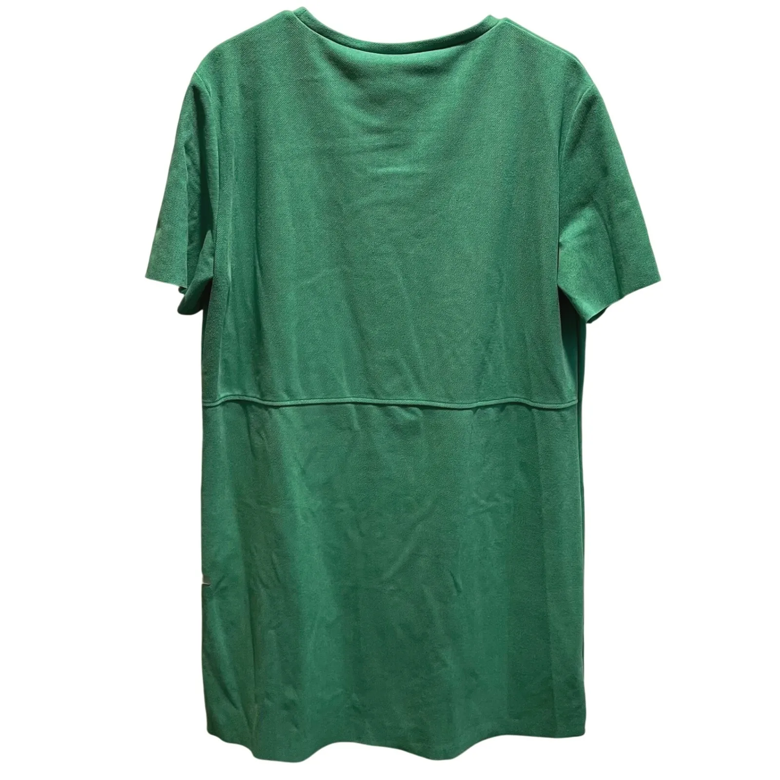 ZARA Green Short Sleeve Crew Neck A Line Mini Dress w/Pocket Detail XL NWT - Image 4