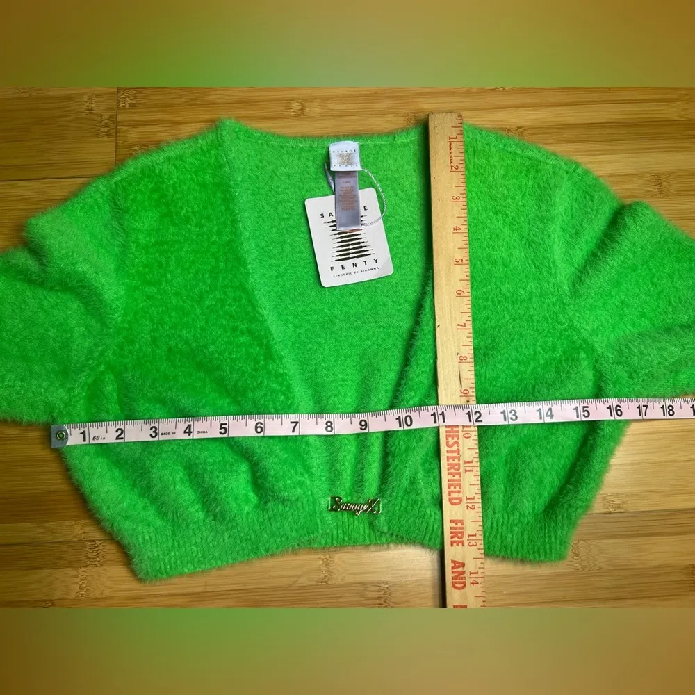 Savage X Fenty Lingerie BY RIHANNA Fluff It Up Kelly Green Women’s Cozy Set|Sz:L Size L - Image 15