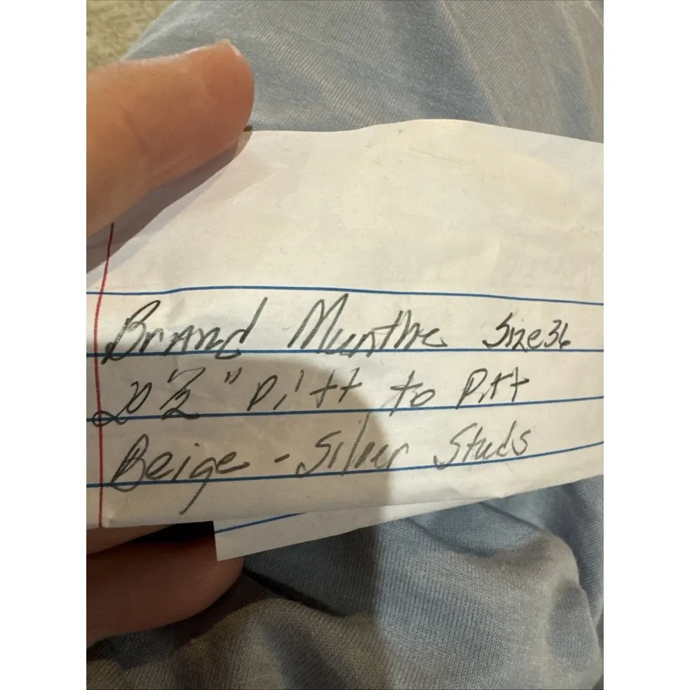 MUNTHE Capture Studded Drop Waist Long Sleeve Dress In Beige WOMENS SIZE 36 1300 Tan - Image 13