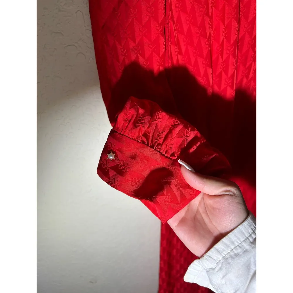 NWOT SANDRO Raya Satin Jacquard Midi Dress Size‎ 34 - Image 7