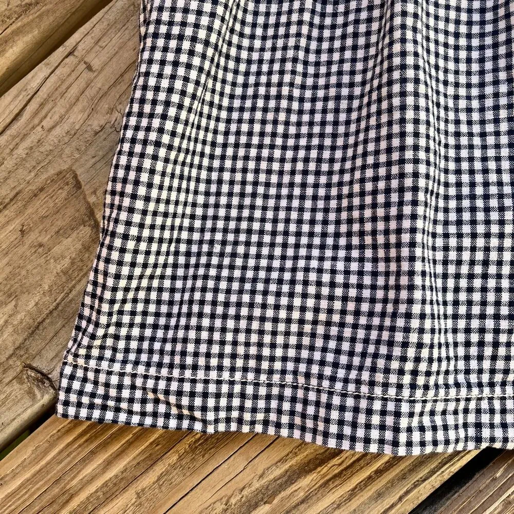 Anthropologie Cartonnier Women's Black And White Gingham Tie Shorts Size 14 - Image 5