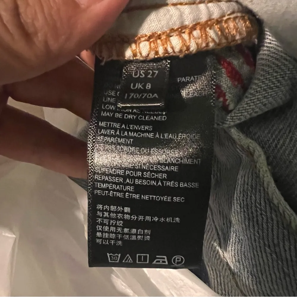 BDG High-Waisted Slim Straight Jean Floral Patchwork Size 27 - Image 10