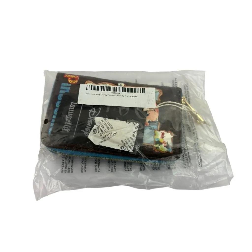 *New Loungefly Disney Pinocchio Classic Story Book Zip Around Wallet NWT - Image 6