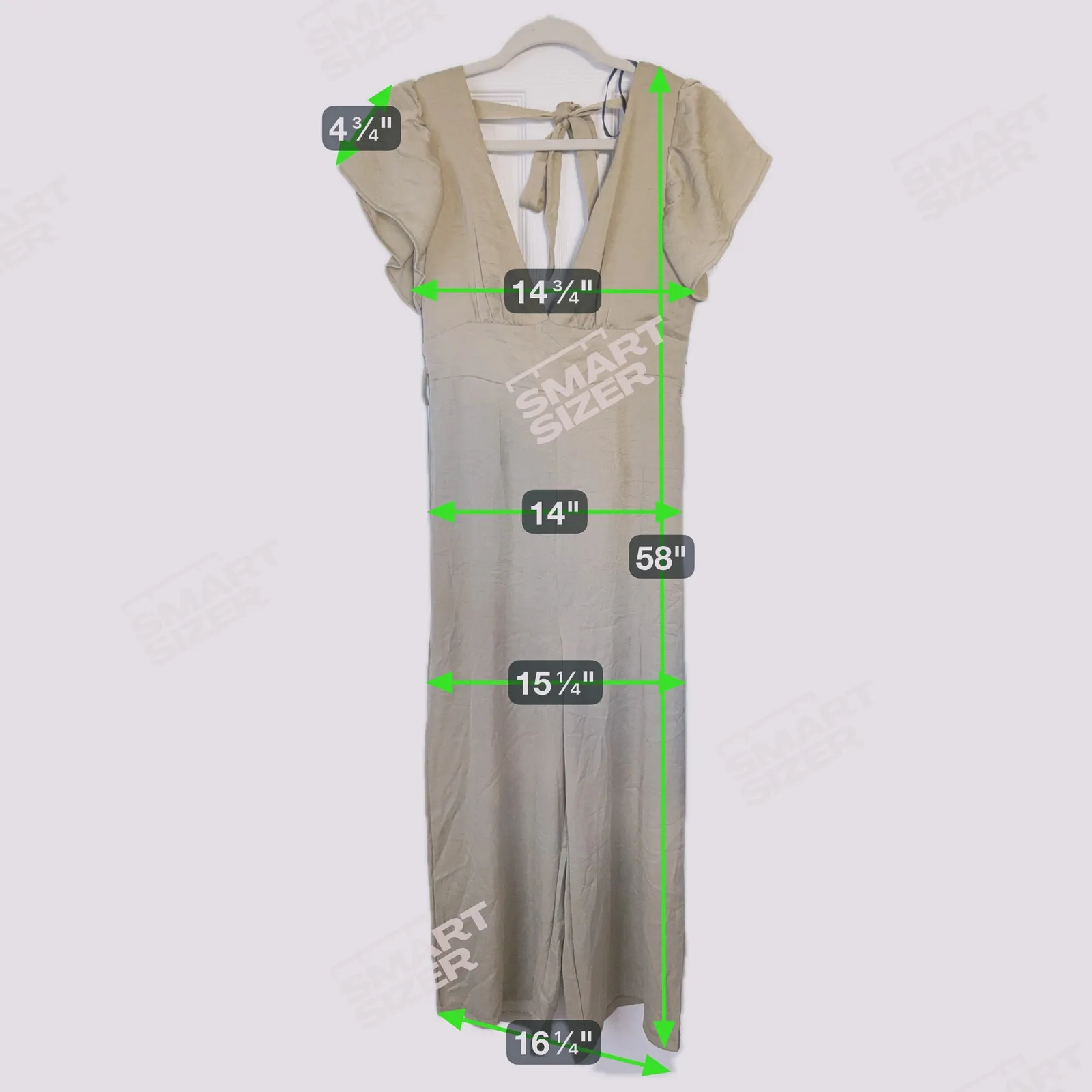 NWT Petal & Pup Minimalist Short Sleeve Bow Jumpsuit Size 6 Taupe Preppy Boho - Image 15