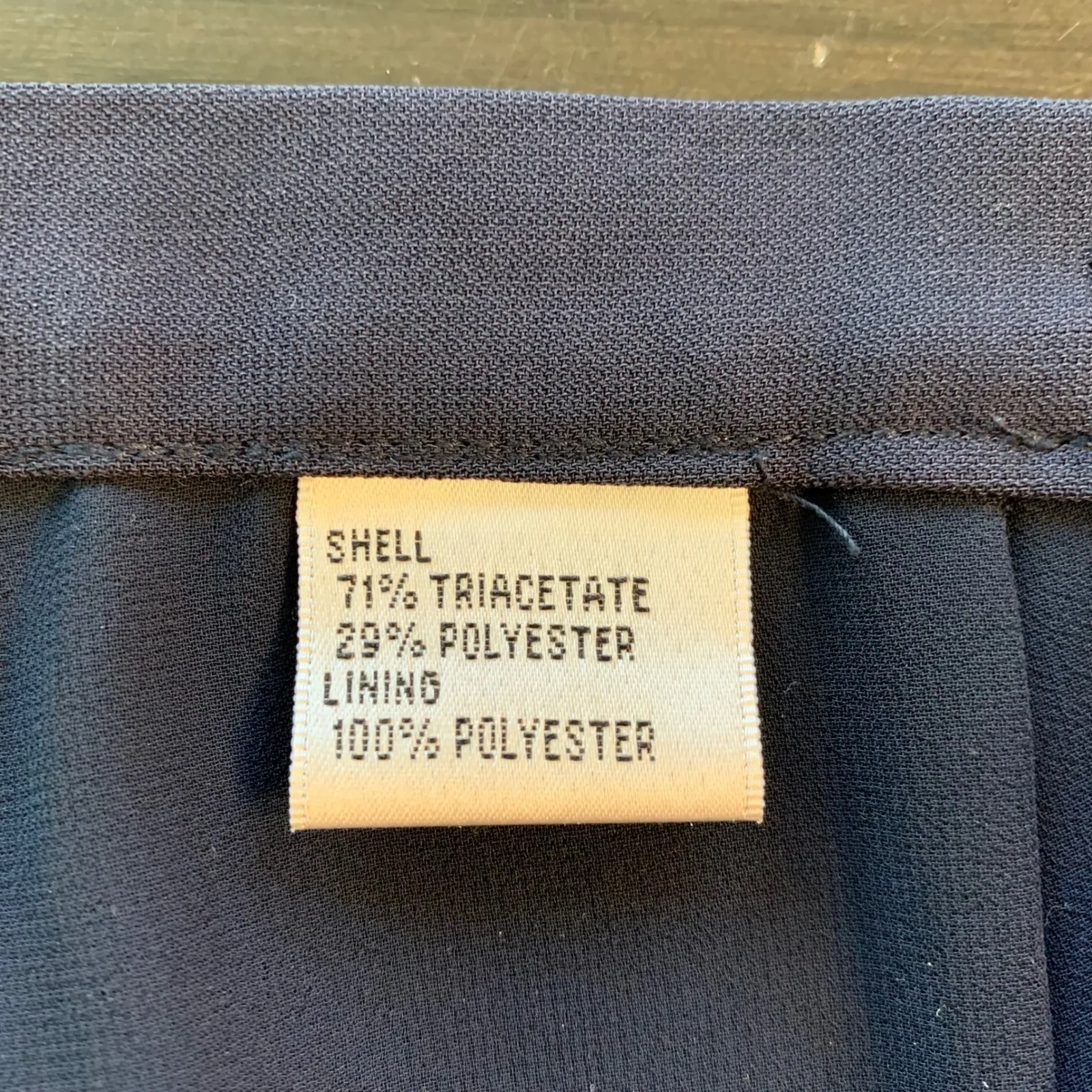 Talbots Woman Petite 18W Navy Blue Pleated Pants‎ Elastic Waist Church Office - Image 5