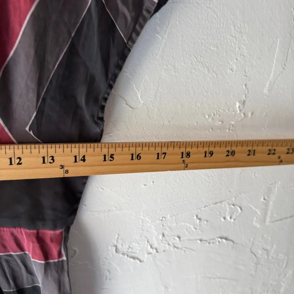 Express Y2K Colorblock Silk Blend Tunic Top 2 Deep V Empire Waist Retro Babydoll - Image 7