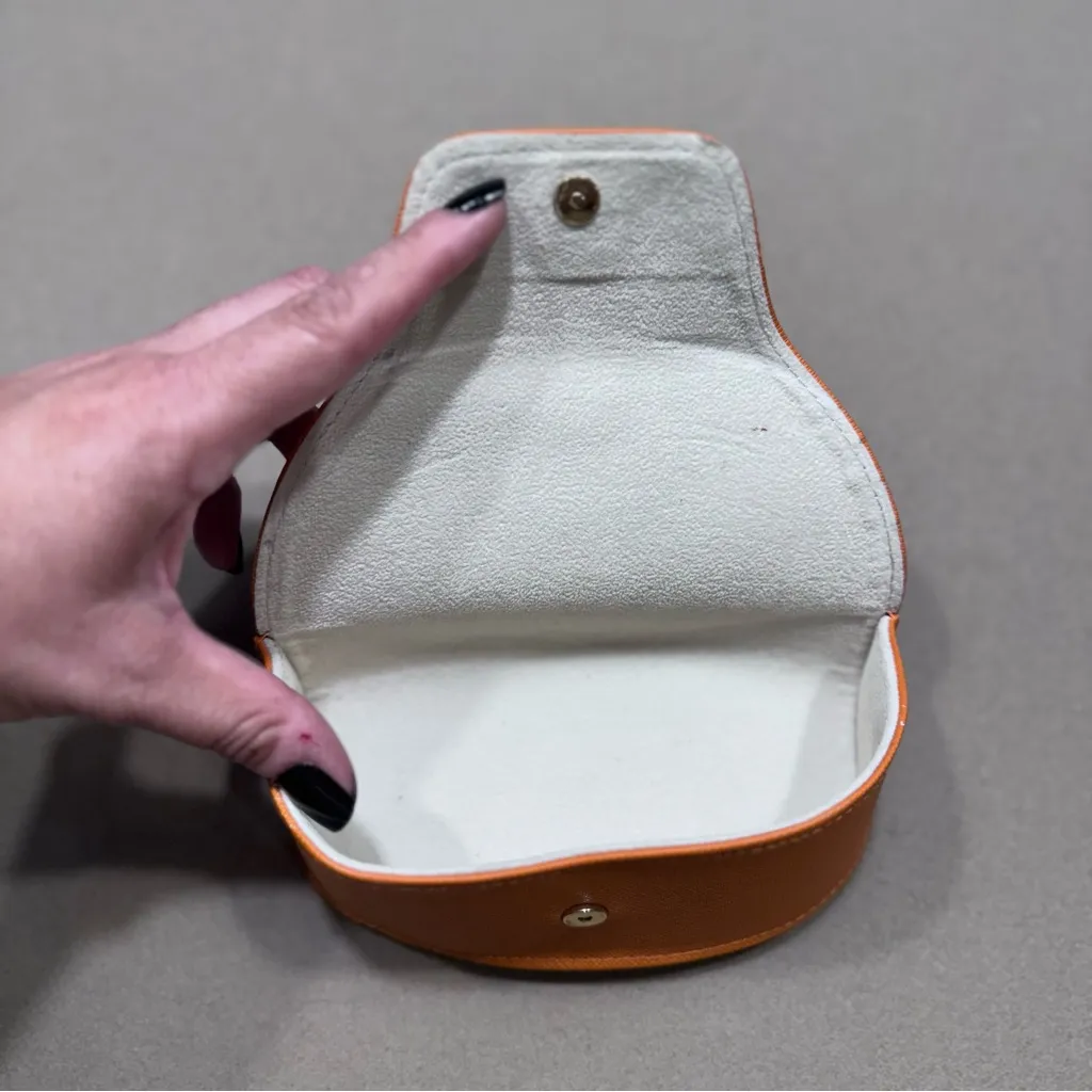 Tory Burch Burnt Orange Glasses/ Sunglasses  Case - Image 4