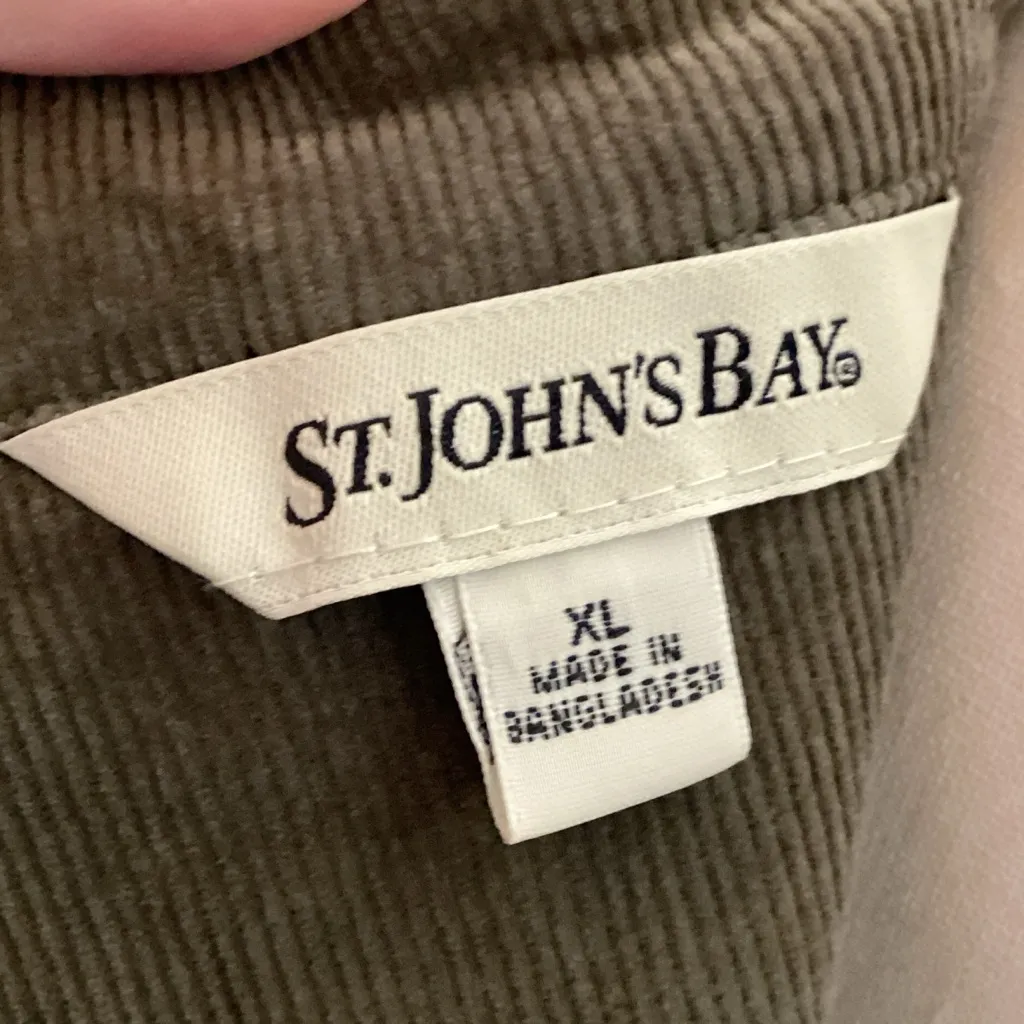 St. John's Bay Olive Corduroy‎ Blazer - Image 3