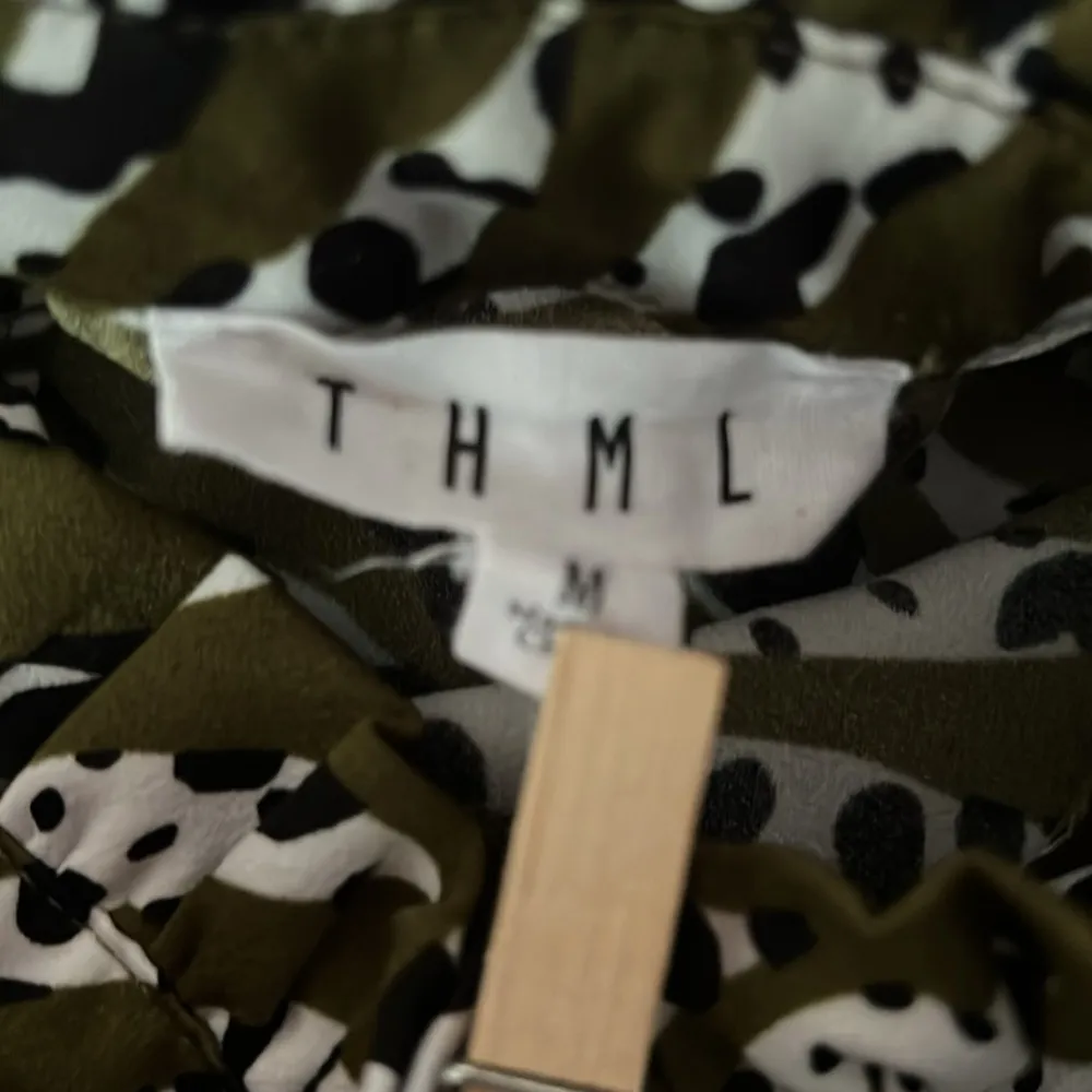 THML Animal Print Polka Dot Striped High Neck Ruffle Romper Size Medium - Image 7