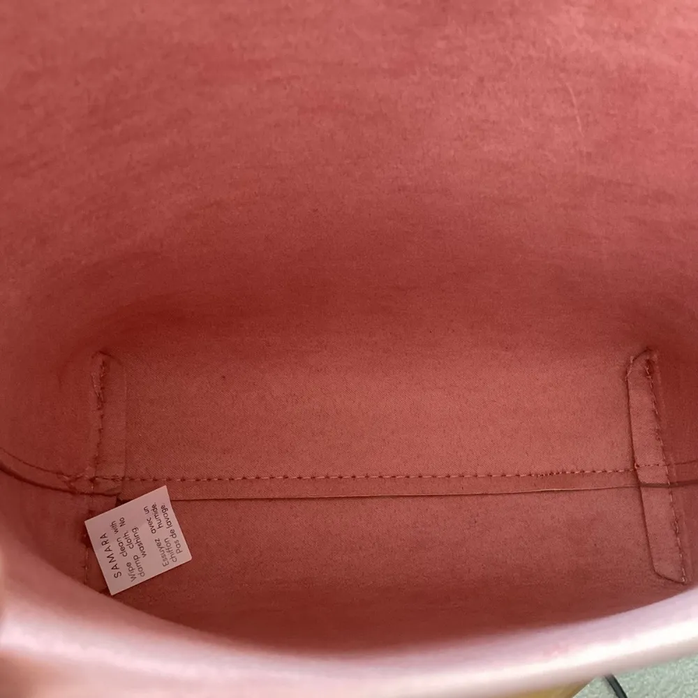 Anthropologie Samara Vegan Leather Crossbody Bag Peony Pink - Image 9