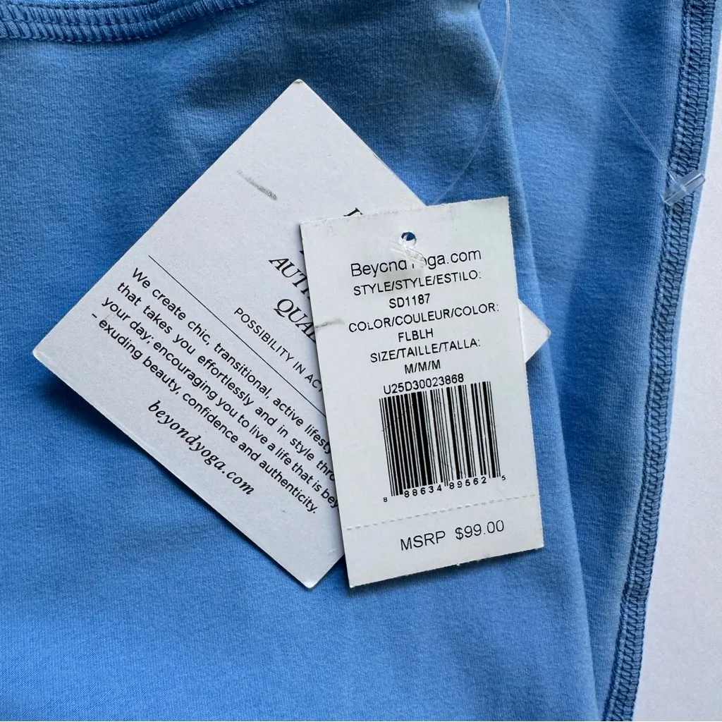 Beyond Yoga Flower Blue Heather Spacedye Retro Cropped Pant Size Medium NWT - Image 4